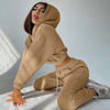 2022 Two Piece Set Sets Women's Clothes Winter Tracksuit Casual Sports Wear Gym Suit Crop Top Hoodie Sweatpants Sets For Women