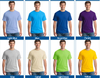 Solid Color Custom Heat Transfer Printing Logo Plain T shirt 100% Cotton Blank Men's T Shirts With Custom Patterns