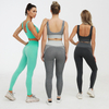 2020 New Model Women Seamless Sweatsuit Fitness Sports Bra Leggings Gym Yoga Set Activewear