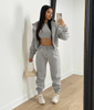 Wholesale Lady Sweet Hoodie Thickened With Velvet Hoodie Sports And Leisure Three-piece Set