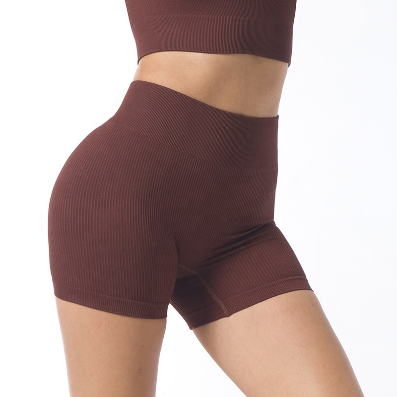 New Plus Size High Waist Butt Lifter Workout Pants Thread Running Fitness Leggings Seamless Sports Yoga Shorts For Womens