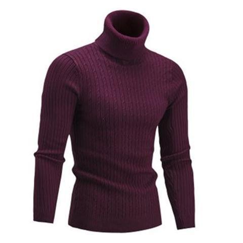 2022 Winter Layering Basics Bottoming Sweater Turtleneck Men's Pullover Solid Men Sweat Knit Under Sweaters Mens