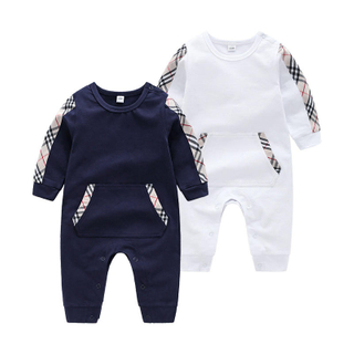 Rompers baby Unisex Baby Clothing Wholesale Cotton O-neck Long Sleeves baby Romper
