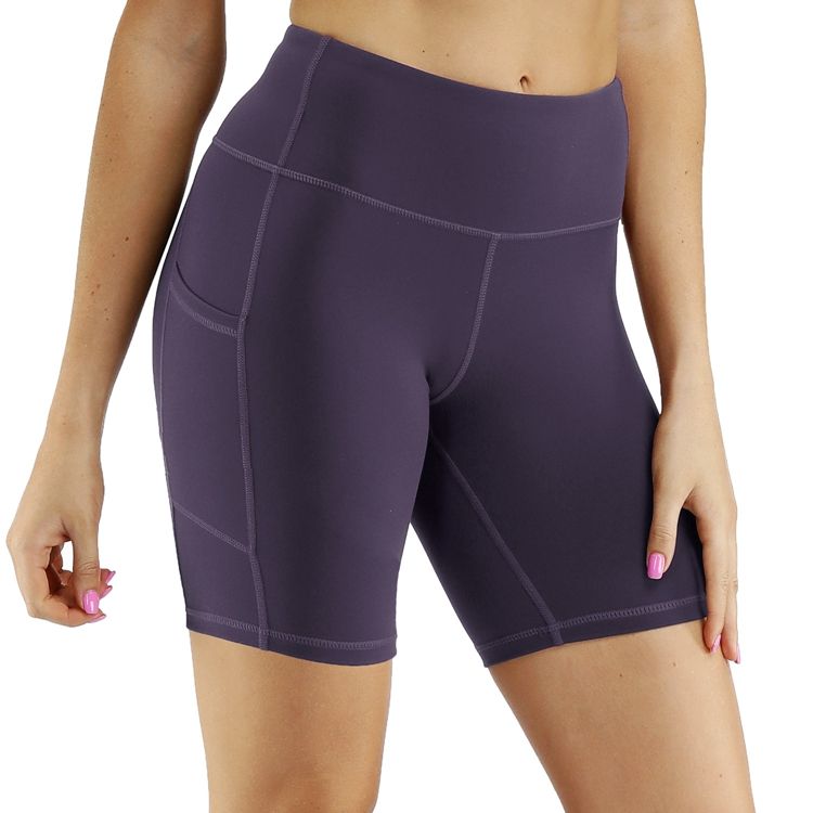 New Skinny Push Up Running Shorts Pocket Bottoms Sweat Wicking Biker Shorts Sports Running Shorts Women