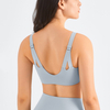New Wholesale Ribbed Sports Bras For Women Open Back Adjustable Sports Bra High Impact Padded Yoga Sport Bra