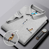 New Wholesale Pure Color Embroidery Polo Shirt Straight Cylinder Short Sleeve Fashion Polo Shirt Custom Logo Custom Polo Shirt