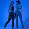 Reflective Printed Gym Sets Women Active-stretch Seamless Workout Sets Power Flex Yoga Set Wholesale