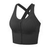 Front Zipper Cross Beauty Shockproof Yoga Vest High Elastic Yoga Sport Bra