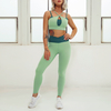 Yoga Set Contrast Color Gym Fitness Sets Sports Bra Leggings Shorts Long Sleeves Yoga Clothing Set