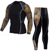 Men's Sports Tights Sports Fitness T-shirt Quick-dry Elastic PRO Suit