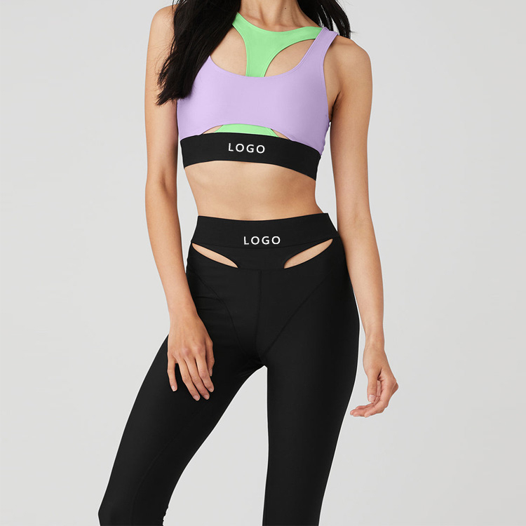 Custom Logo Gym Fitness Sets Workout Clothing For Women Sports Clothes Sexy Girl's Activewear Ladies Athletics Wear Yoga Set