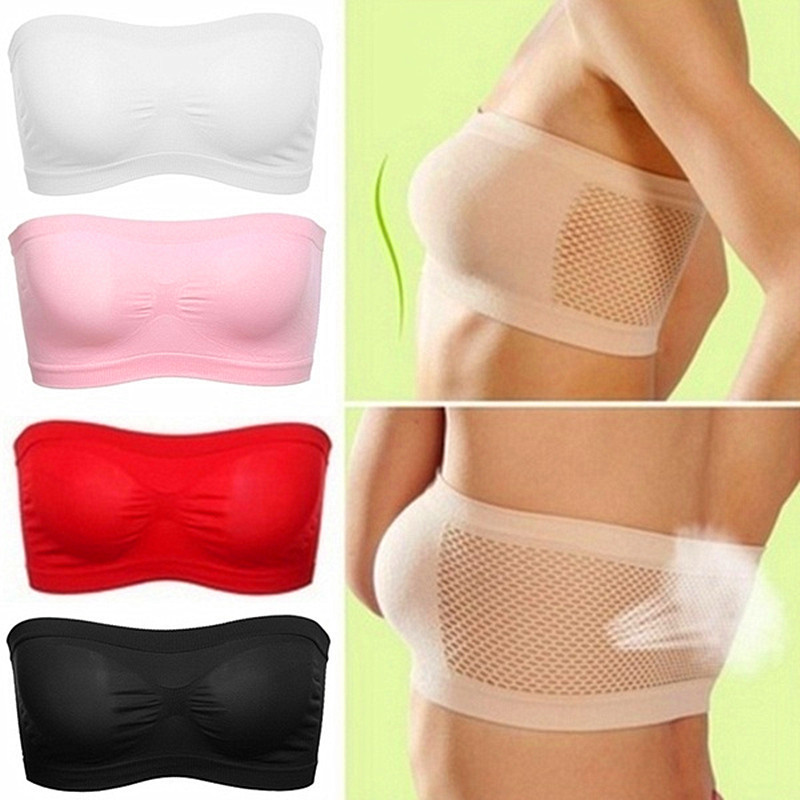 Cheap Price Seamless Breathable Camis Tank Top Comfy Bra For Ladies Sexy Sports Bra Strapless Boob Tube Top