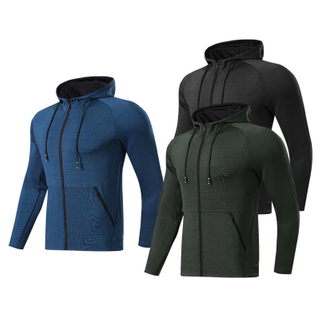 Wholesale Custom Windproof Jacket Man Sportswear Jogging Gym Jacket Quick Dry Men Fitness Jacket