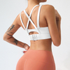 New Shoulder Straps Cross Back High Intensity Running Fitness Bra Integral Shock Proof Yoga Underwear