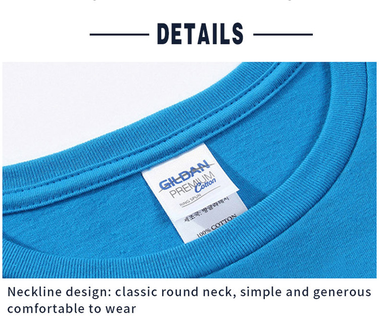 Solid Color Custom Heat Transfer Printing Logo Plain T shirt 100% Cotton Blank Men's T Shirts With Custom Patterns