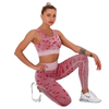 New Fashion Two Piece Seamless Yoga Set Printed Women Sports Bra And Leggings Gym Clothing