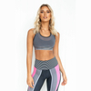 2020 New Print Black Fringes Mesh Spandex Yoga Suit Butt Lift Beauty Back Fitness Running Women Gym Set