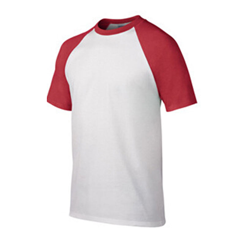 180gsm 100% Cotton Raglan Short Sleeve Men's Blank T-Shirt Custom Logo Print Men's T Shirts